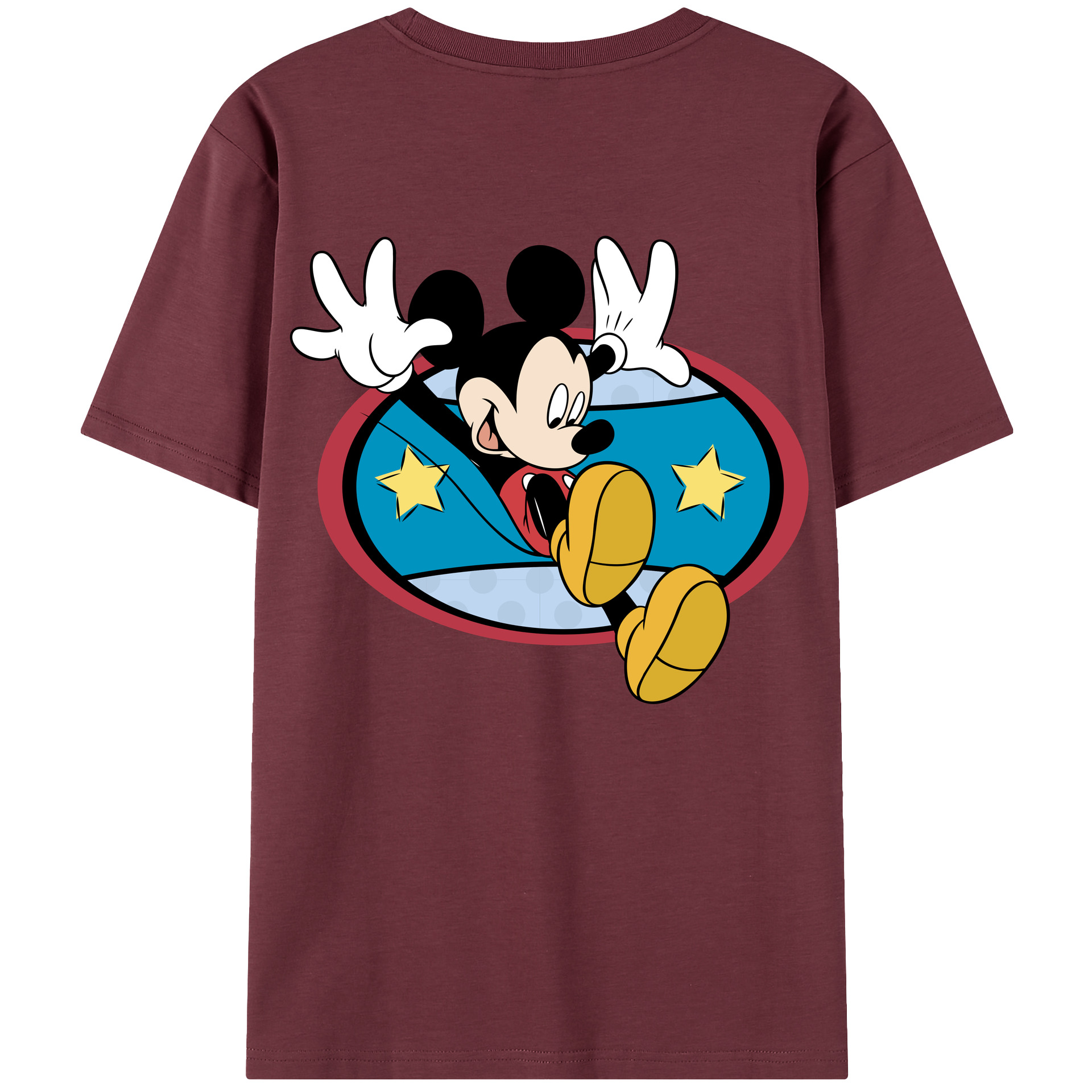 （画像用） ミッキーマウス Mickey Mouse 綿100％半袖Tシャツ（背面プリント）